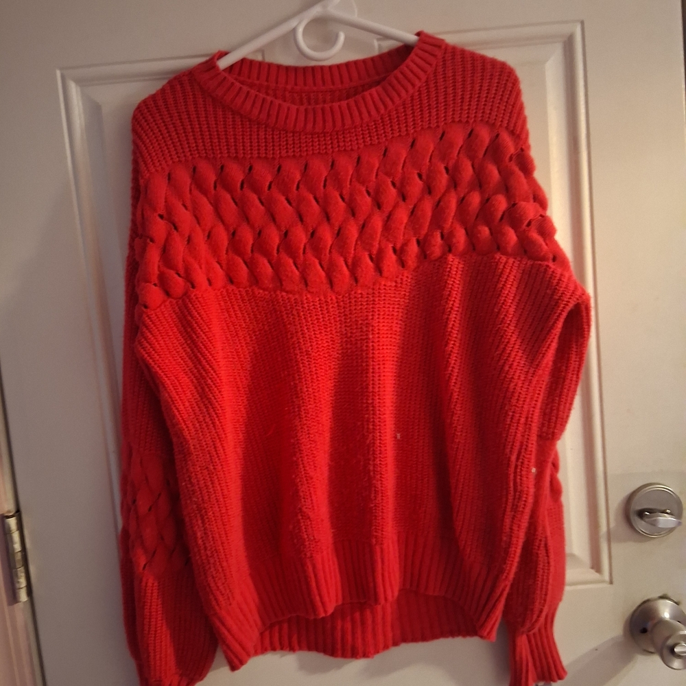 Cozy Red Knit Sweater